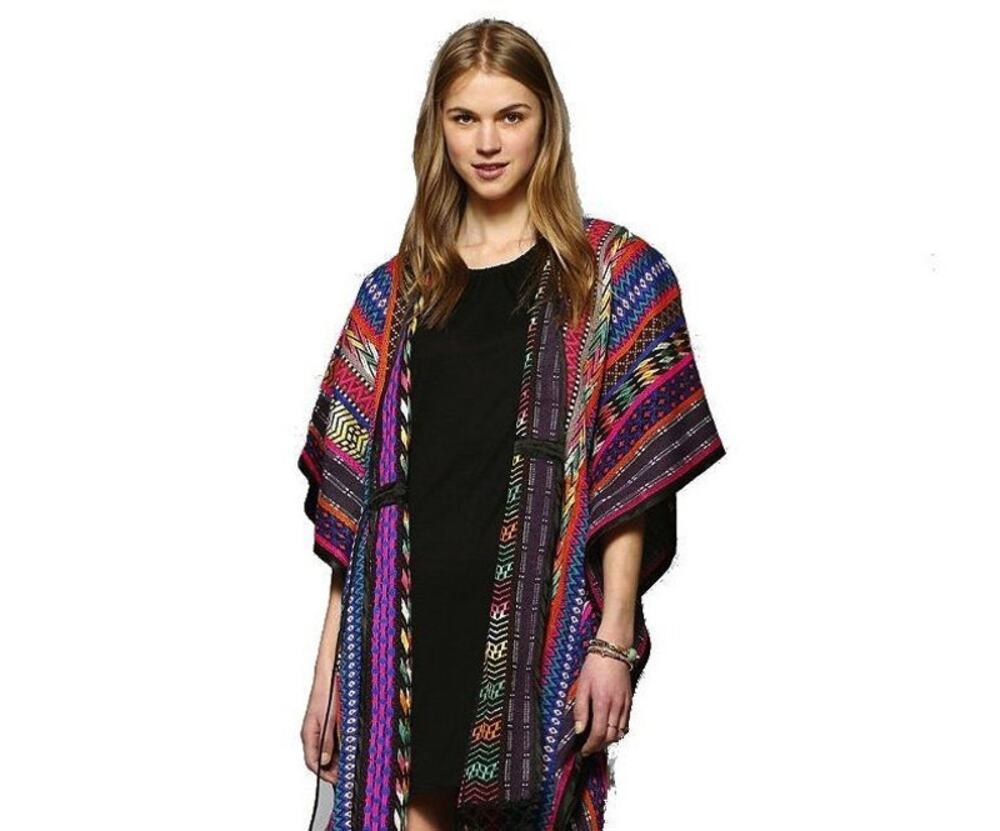 Urban Outfitters Staring at Stars Road Trip Blanket Poncho Woven Guatemalan OS
